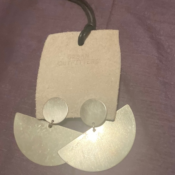 Half Moon Silver Hammered Bohemian Earrings UO Urban Outfitters